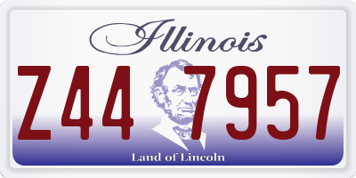 IL license plate Z447957