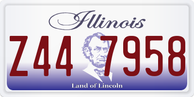 IL license plate Z447958