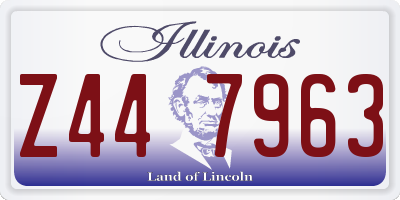 IL license plate Z447963