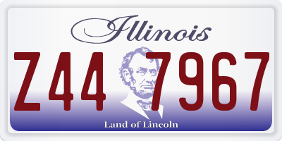 IL license plate Z447967