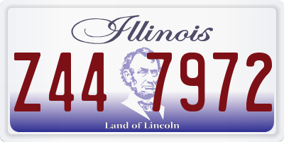 IL license plate Z447972