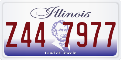 IL license plate Z447977