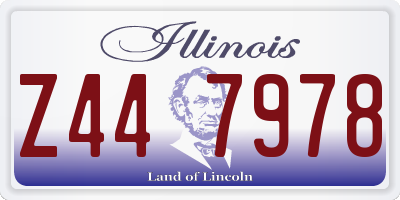 IL license plate Z447978
