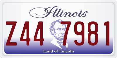 IL license plate Z447981