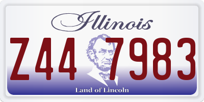 IL license plate Z447983