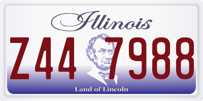 IL license plate Z447988