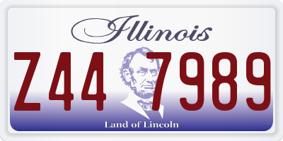 IL license plate Z447989