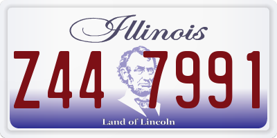IL license plate Z447991
