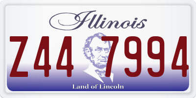 IL license plate Z447994