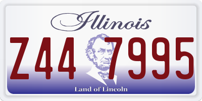 IL license plate Z447995