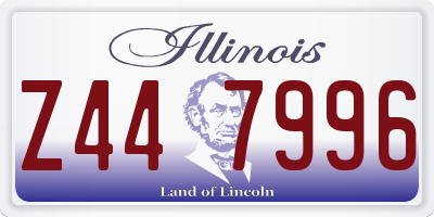 IL license plate Z447996