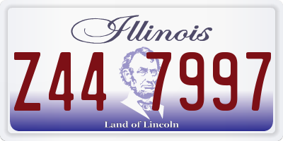 IL license plate Z447997