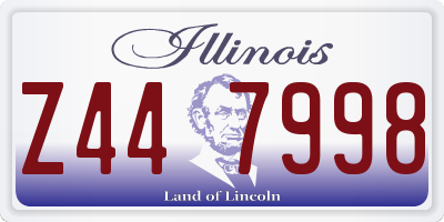 IL license plate Z447998