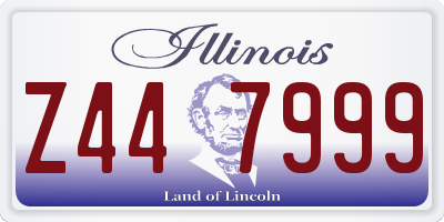 IL license plate Z447999
