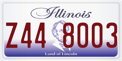 IL license plate Z448003