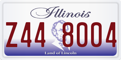 IL license plate Z448004