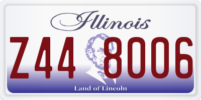 IL license plate Z448006