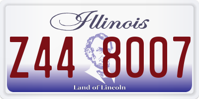 IL license plate Z448007