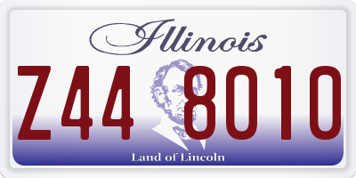 IL license plate Z448010