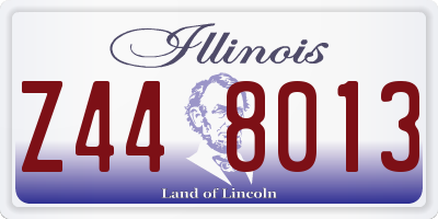 IL license plate Z448013