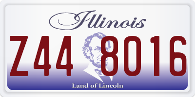 IL license plate Z448016