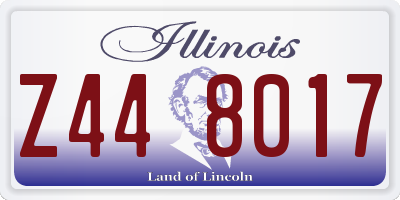 IL license plate Z448017
