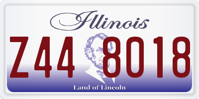 IL license plate Z448018