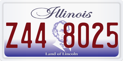 IL license plate Z448025