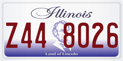IL license plate Z448026