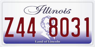 IL license plate Z448031
