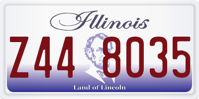 IL license plate Z448035
