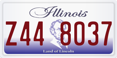 IL license plate Z448037