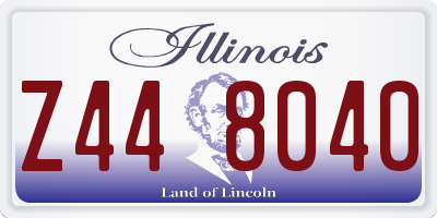 IL license plate Z448040