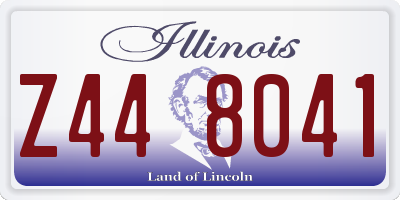 IL license plate Z448041