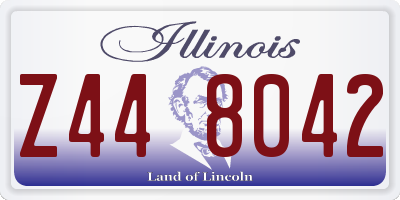 IL license plate Z448042