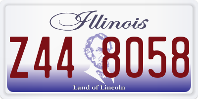 IL license plate Z448058