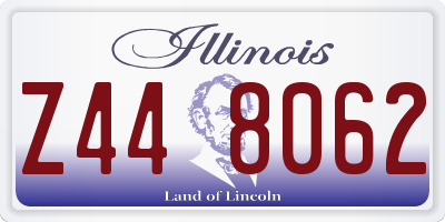 IL license plate Z448062