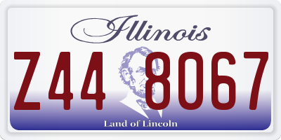 IL license plate Z448067