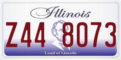 IL license plate Z448073