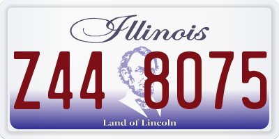 IL license plate Z448075