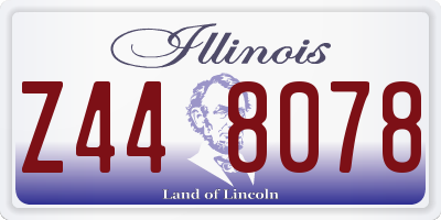 IL license plate Z448078