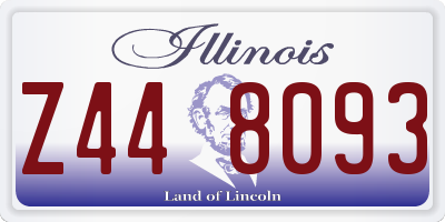 IL license plate Z448093