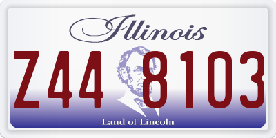 IL license plate Z448103