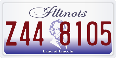 IL license plate Z448105