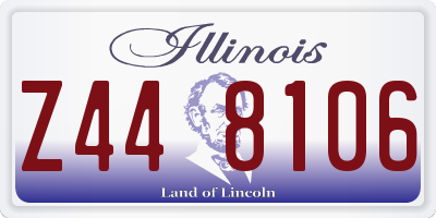 IL license plate Z448106