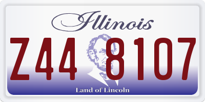 IL license plate Z448107