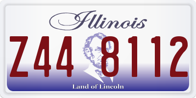 IL license plate Z448112