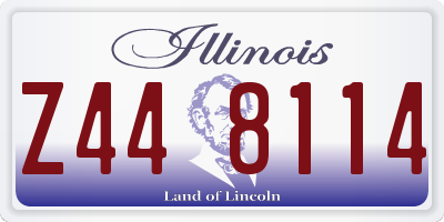 IL license plate Z448114