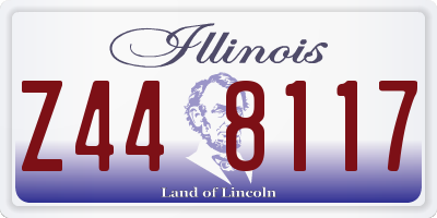 IL license plate Z448117