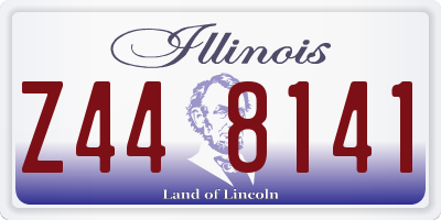 IL license plate Z448141